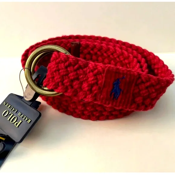 NWT Men's Ralph Lauren Polo Webbed Cotton O Ring Belt - Picture 5 of 9